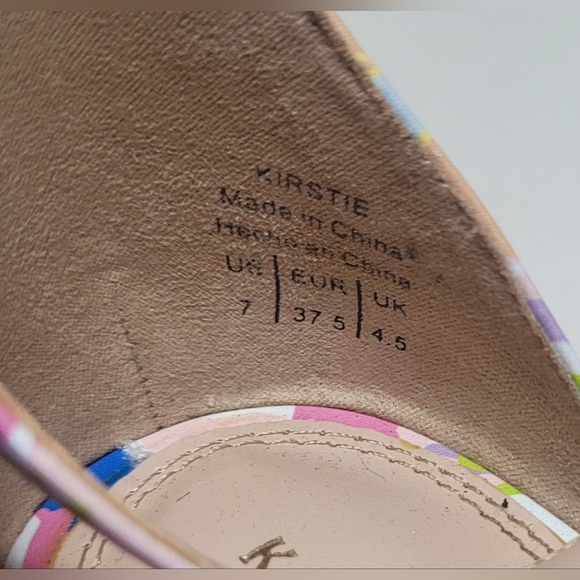 Kelly & Katie 7 Kirstie Floral Ankle Strappy Sandals Open Toe Confort Insole - Picture 8 of 9